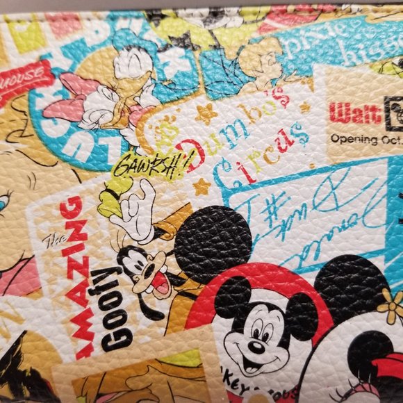 Mickey Mouse & Friends Wallet Colorful Disney Parks Classic Faux Leather Wallet - Picture 8 of 16